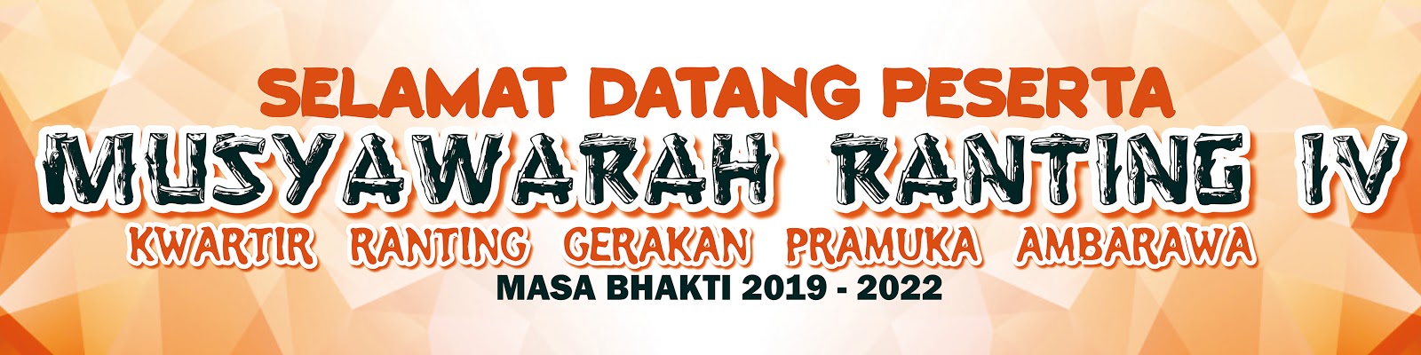  Desain  Banner  Musyawarah Ranting Gerakan Pramuka  Abdur Rozak