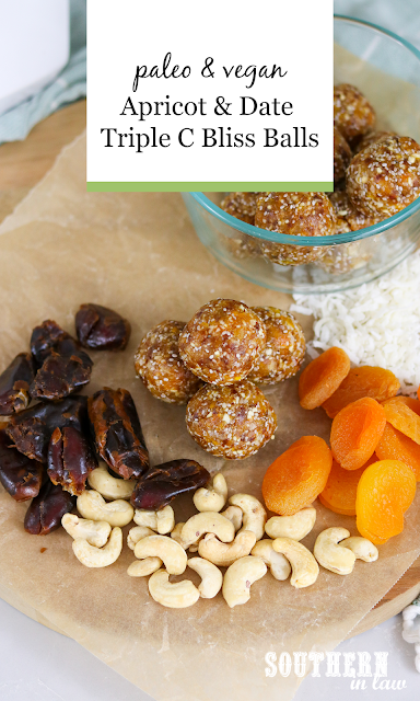 Apricot and Date Triple C Bliss Balls Recipe - gluten free, vegan, paleo, grain free