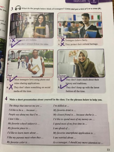 8. Sınıf Tutku Yayınları İngilizce 33. Sayfa Cevapları Ünite 2 Teen Life 8. Sınıf Tutku Yayınları İngilizce 33. Sayfa Cevapları Ünite 2 Teen Life
