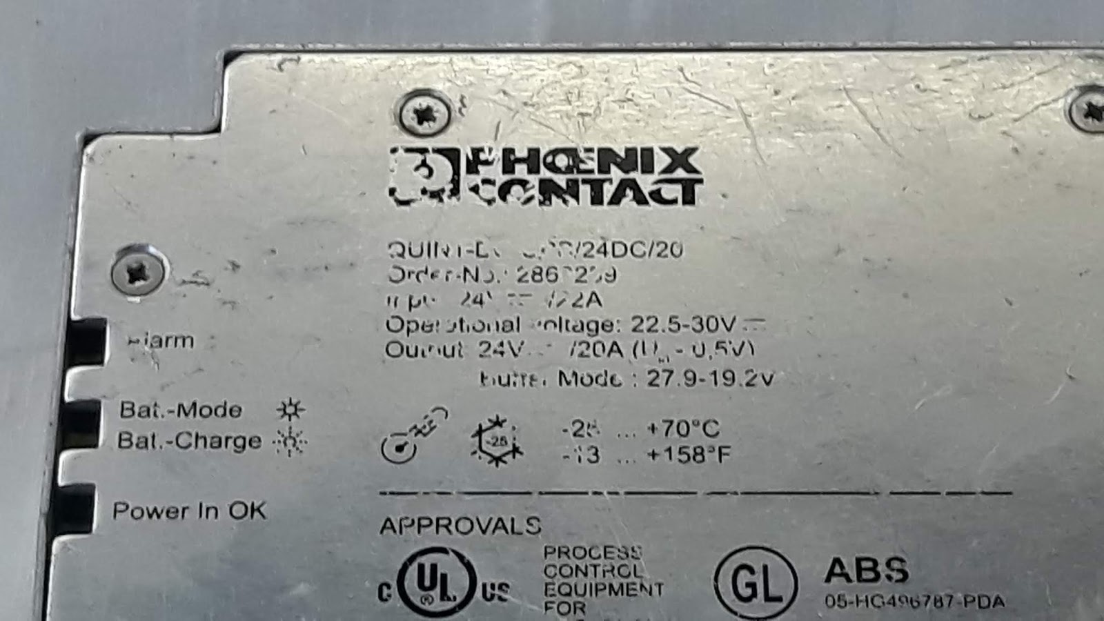 PHOENIX QUINT DCUPS 20A UNINTERRUPTIBLE POWER SUPPLY UNIT