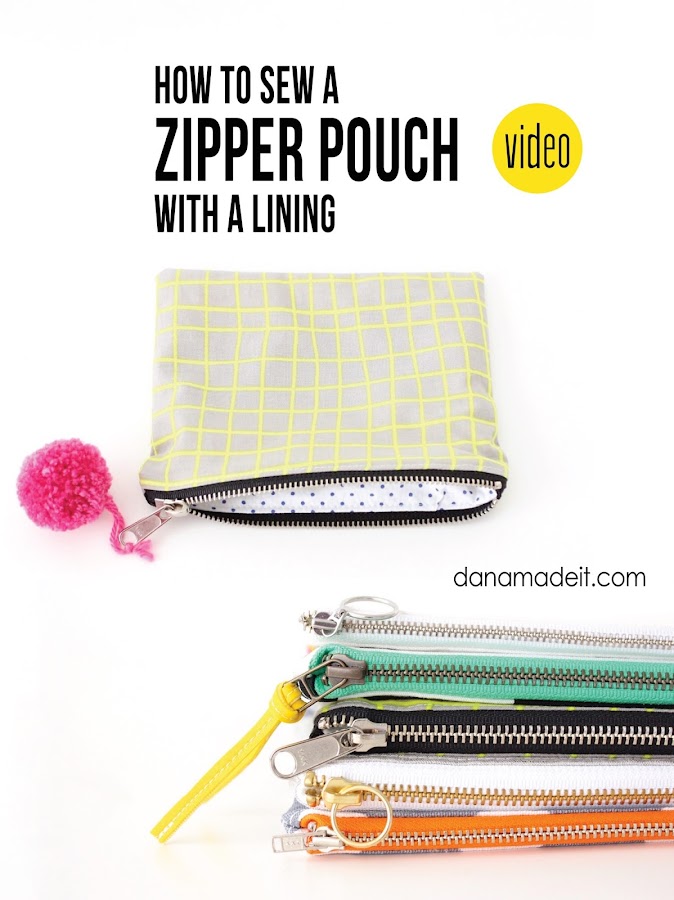 How To Make a Project Bag, Lined with Zipper, perfect for Cross