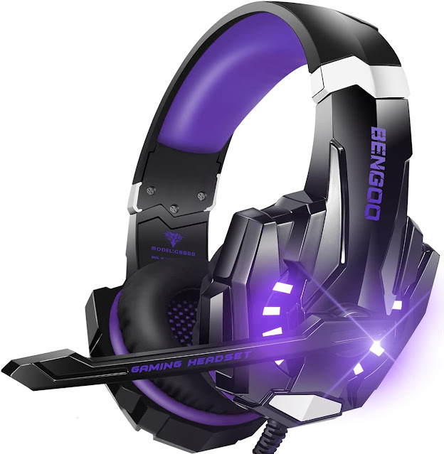 BENGOO Gaming Headset in Purple