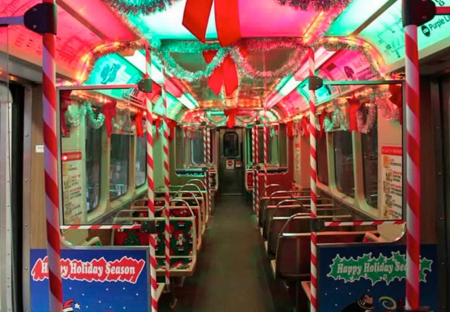 riders will be greeted by santas elves with plenty of candy canes for good boys and girls - Cta Christmas Train 2014 riders will be greeted by santas elves with plenty of candy canes for good boys and girls - Cta Christmas Train 2014