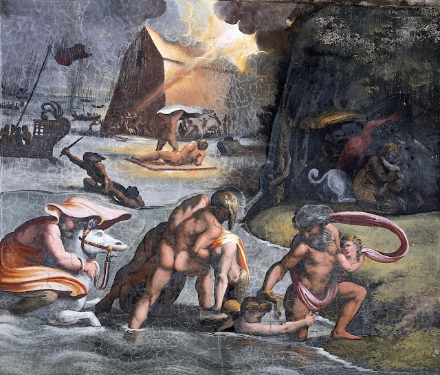 «Всемирный потоп». Фреска  Музеи Ватикана.  Автор: Рафаэль Санти.