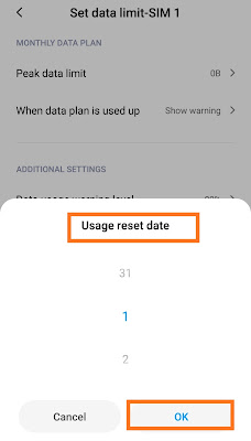 How to Reset data usage in Redmi 8
