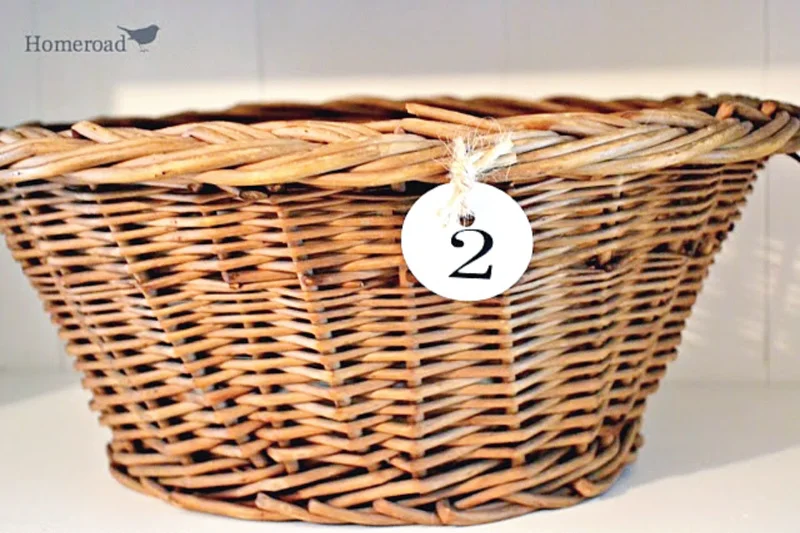 basket with hang tag