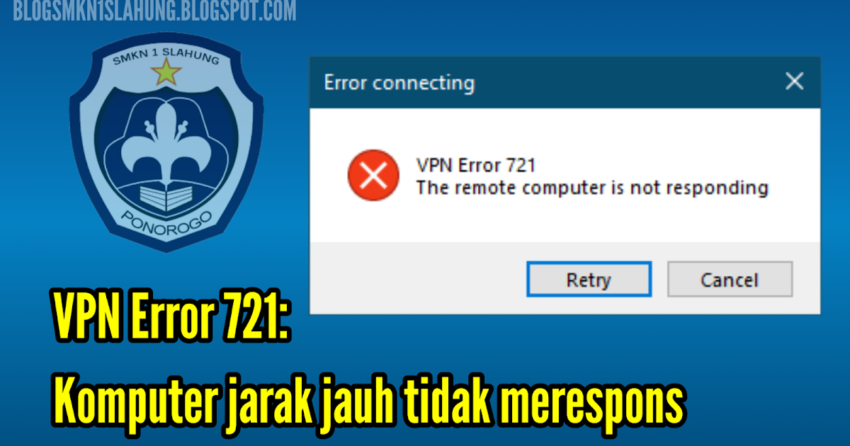 error 721 vpn verifying username and password
