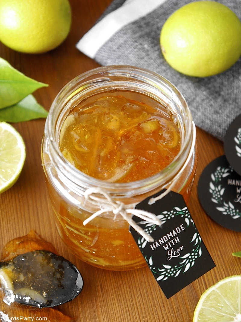 Homemade Lime Marmalade Recipe & Printable Gift Tags Party Ideas