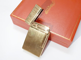 Korek Api Mewah S.T. Memorial Dupont Seri M1 Gold Plate Bright Sound With Luxury Box