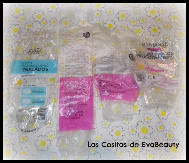 Discos desmaquillantes terminados KYREY, PRIMARK y BYPHASSE