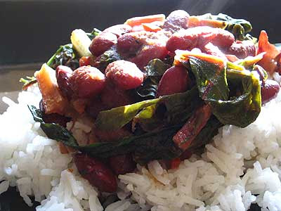 Lucknow Rajma with Sautéed Chard