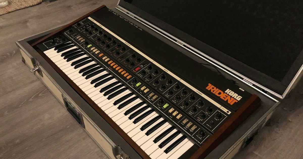 MATRIXSYNTH: Korg Trident Synthesizer Brass String Machine SN 331819
