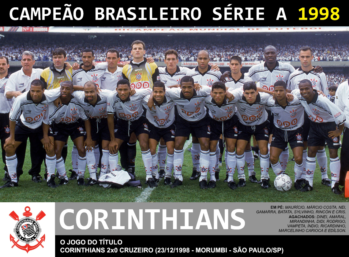 Qual era o time do Corinthians em 1998?