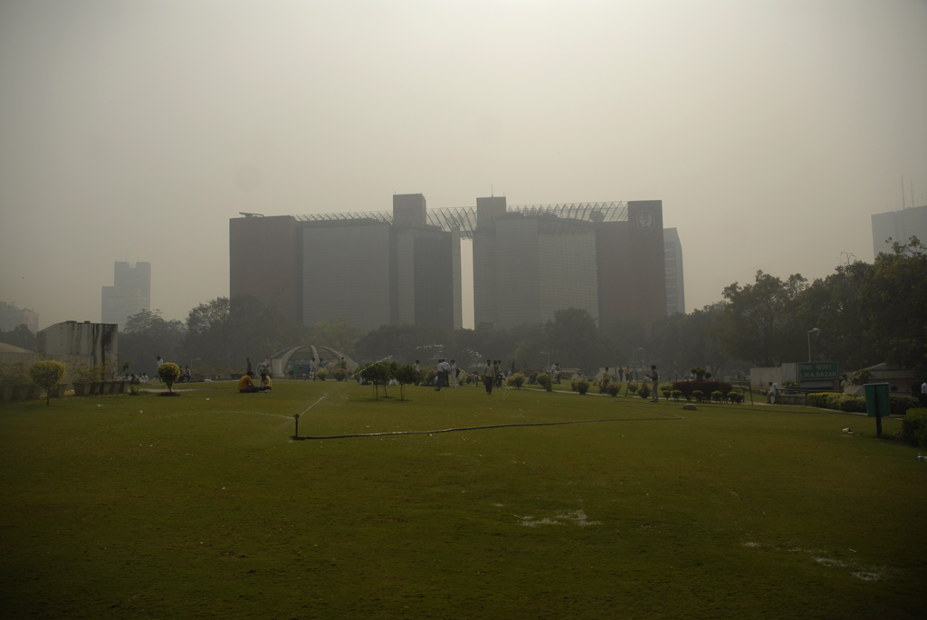 Photo of a park in New Delhi, India.