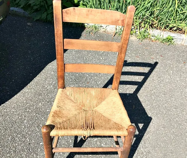 Vintage chair found on the side of the road