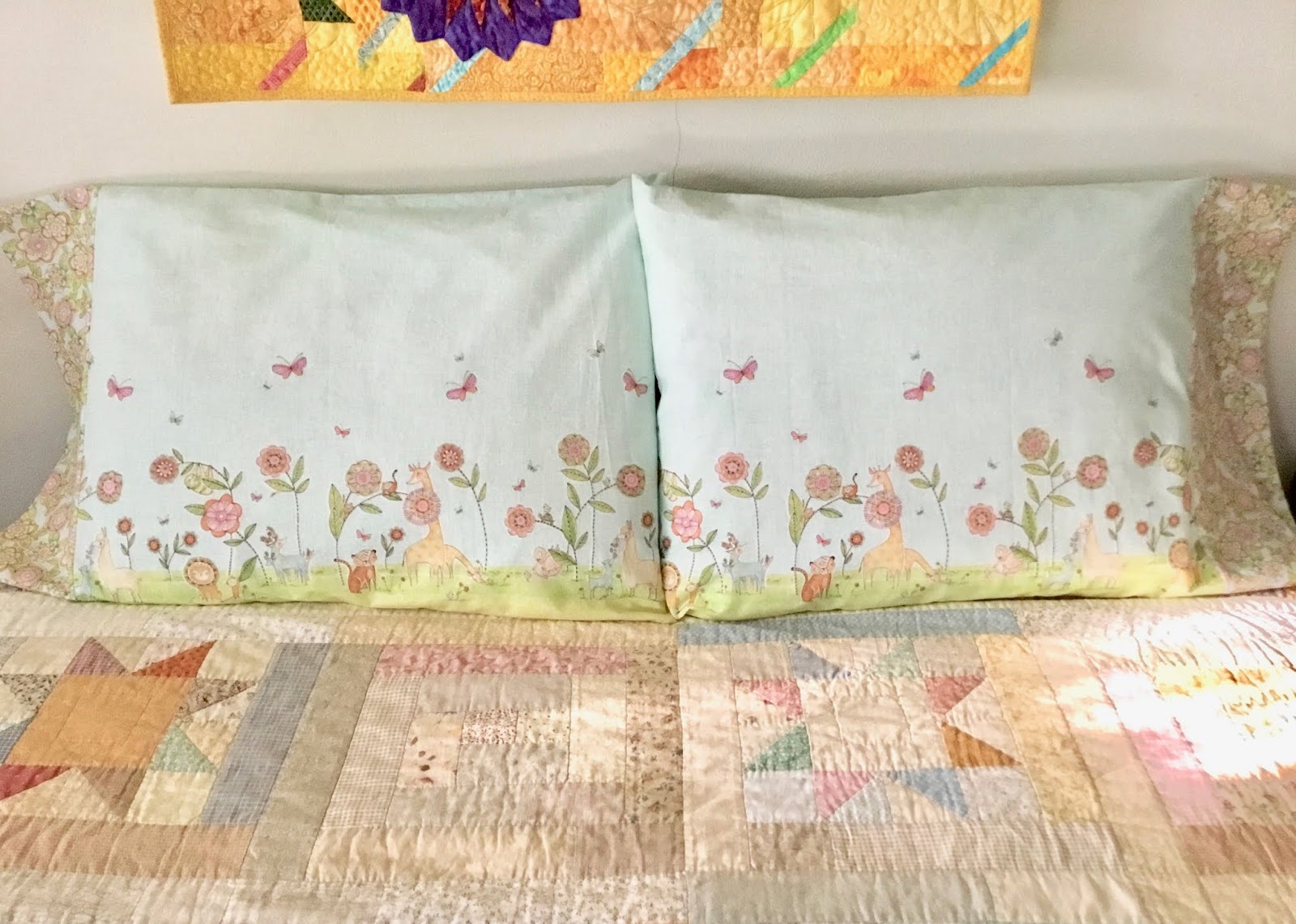 Fiber Antics by Veronica Make designer pillowcases with double border