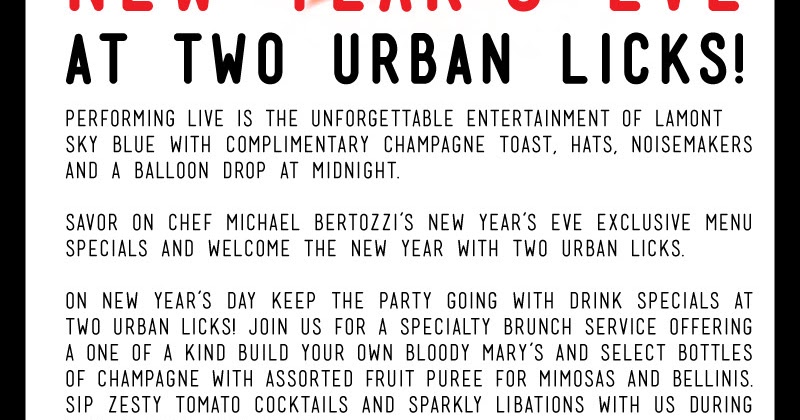 New Year&#039;s Eve at TWO
