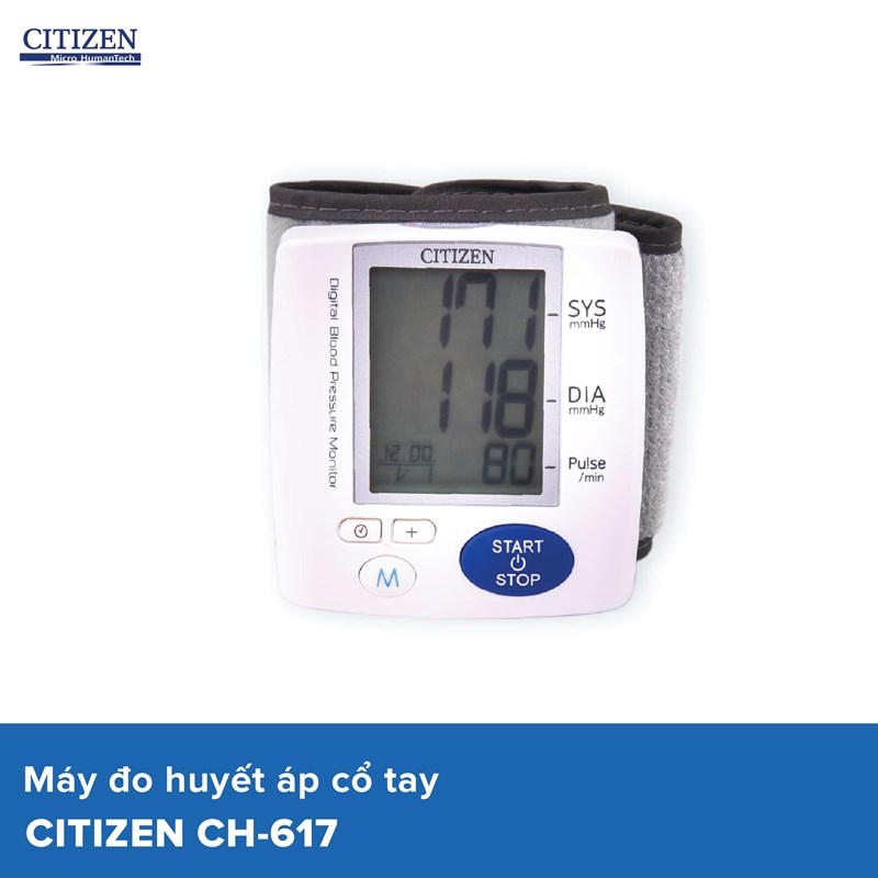 Citizen Máy đo huyết áp cổ tay Citizen Ch 617.