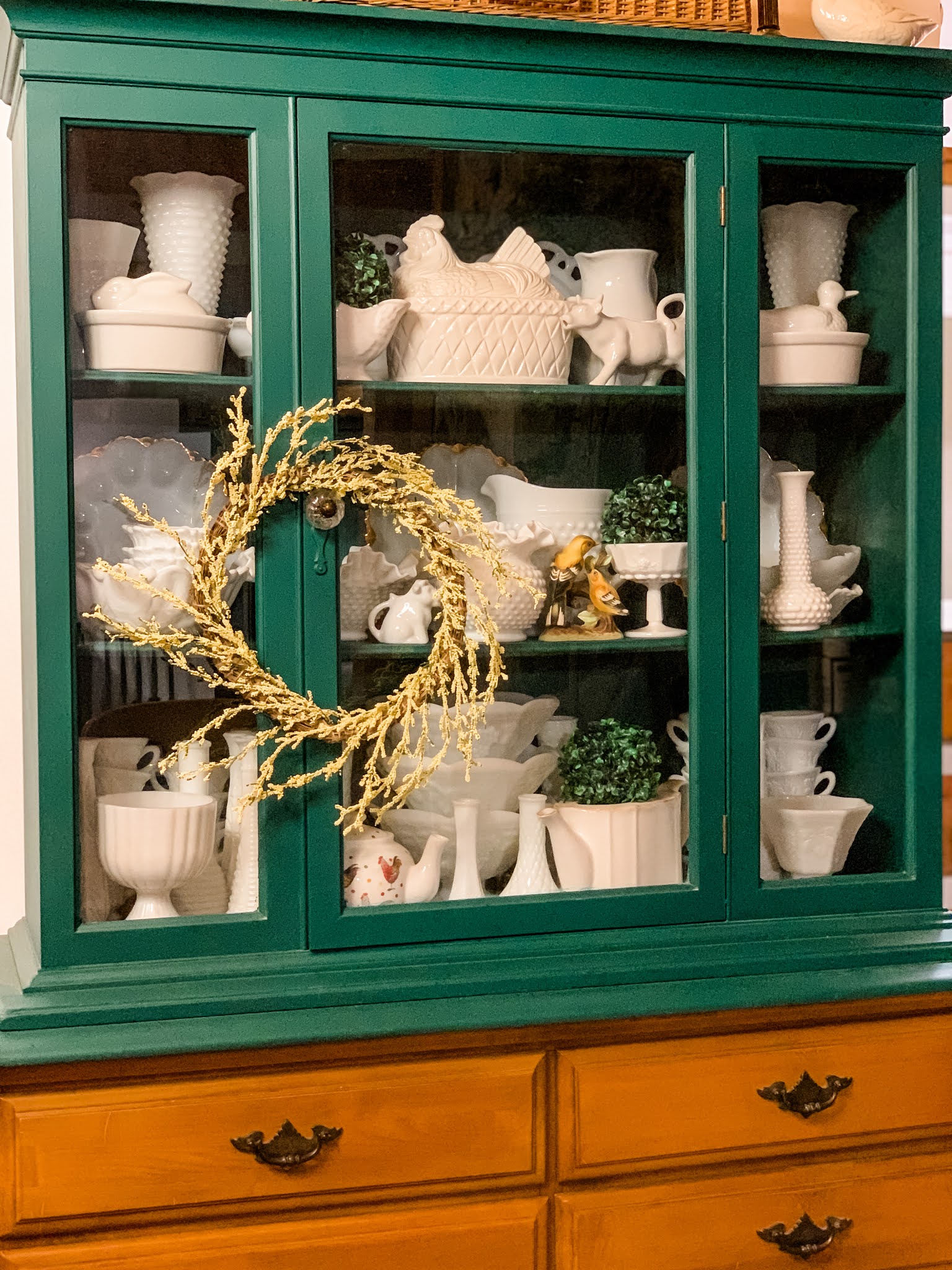 Green outlet china cabinet