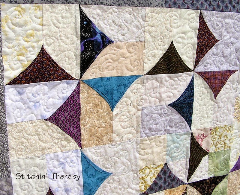 Stitchin' Therapy Scrappy Pinwheels quilt