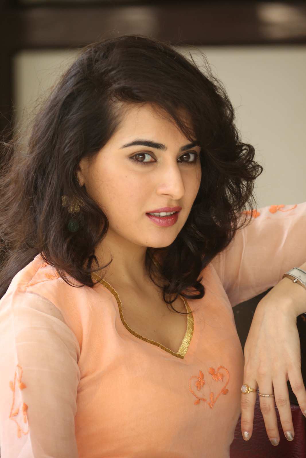 Archana Veda Hot Photos In Pink Dress