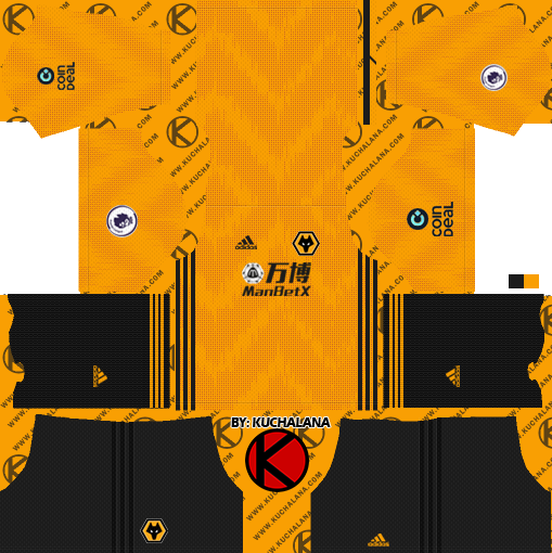 Wolverhampton Wanderers FC 2019/2020 Kit - Dream League Soccer Kits