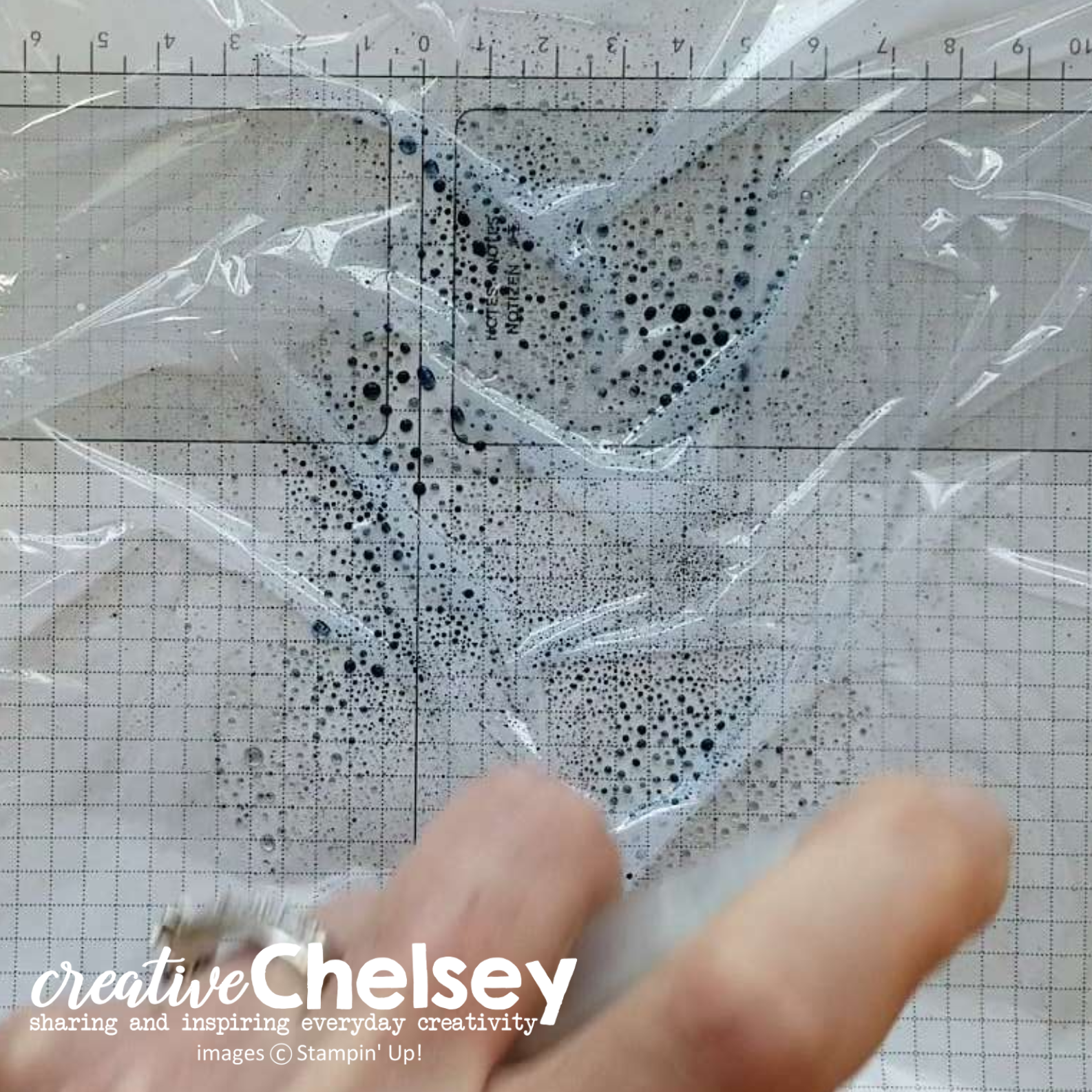 Creative Chelsey New Plastic Wrap Watercolor Technique with Pigment