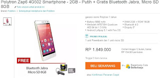Harga dan Promo Polytron Zap 6 Power 4G502 Android Murah Baterai Besar 5800 mAh Harga dan Promo Polytron Zap 6 Power 4G502 Android Murah Baterai Besar 5800 mAh