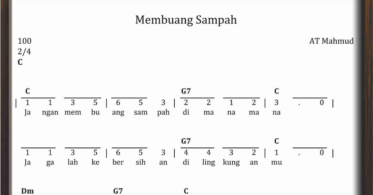 Not Angka Membuang Sampah Sekitar Musik Not Angka Membuang Sampah Sekitar Musik