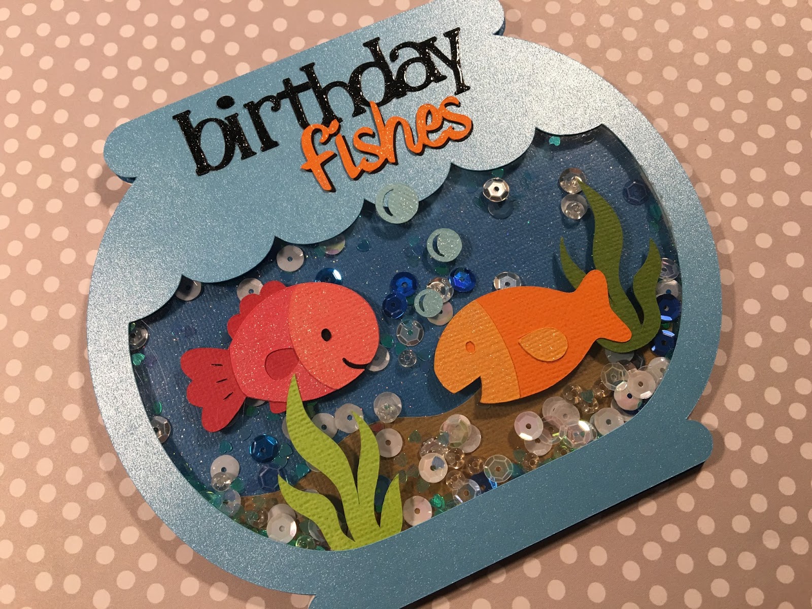 Download The Electric Poppy: Cricut - 'Birthday Fishes' Shaker Card