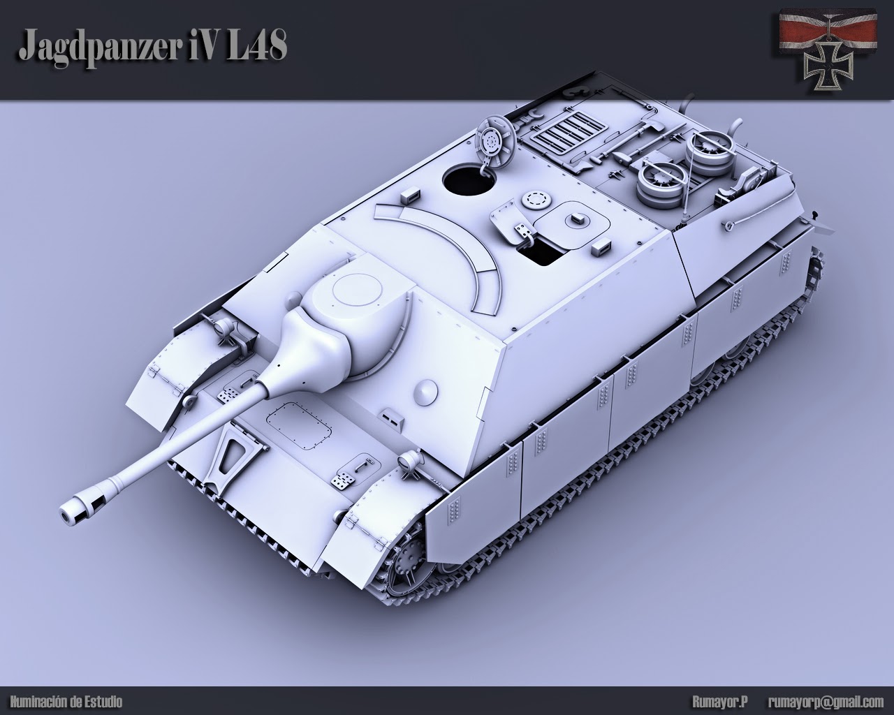 JagdpanzerIVL48 3D Infografías