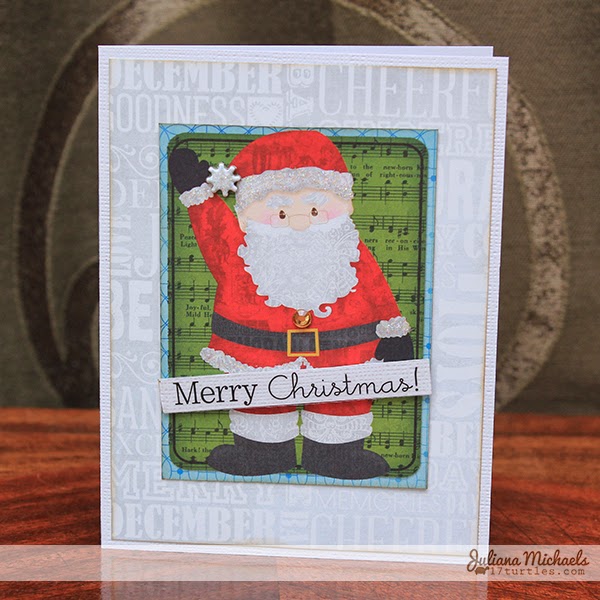 Tis The Season Santa Christmas Card by Juliana Michaels