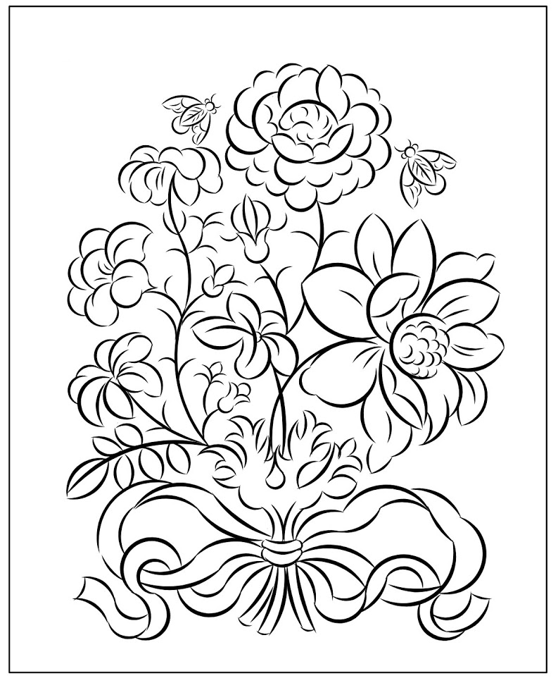 Nicole's Free Coloring Pages: SPRING FLOWERS * COLORING PAGE