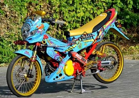 Suzuki satria FU terbaru 2018 Modifikasi satria FU biru