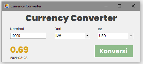 Membuat Aplikasi Currency Converter dengan C#