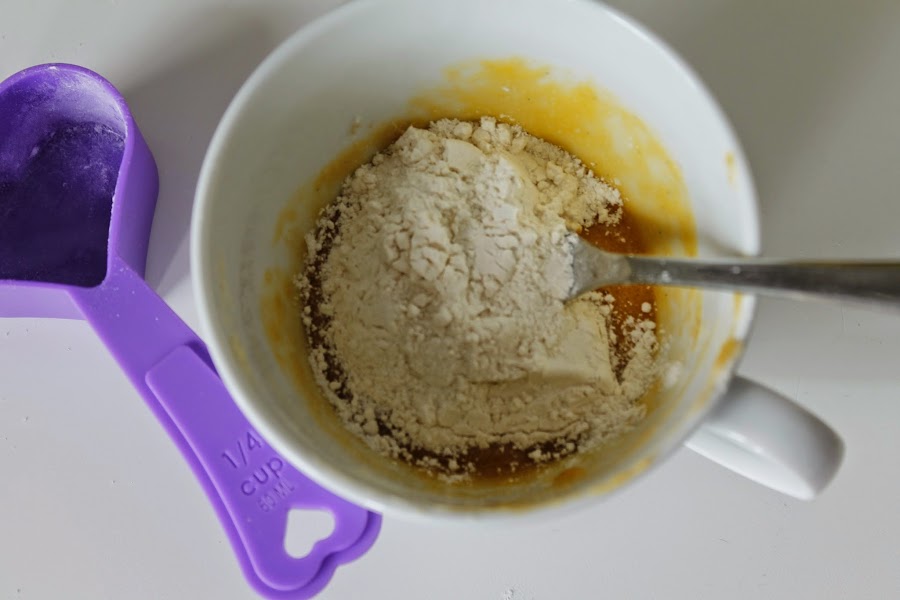 Receta y paso a paso Cookie in cup o Galleta hecha en taza