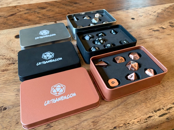 Tabletop Fix Crit Games Premium Solid Metal RPG Dice Kickstarter