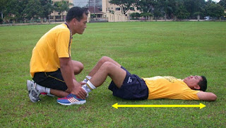 tidur telentang langkah pertama sit up