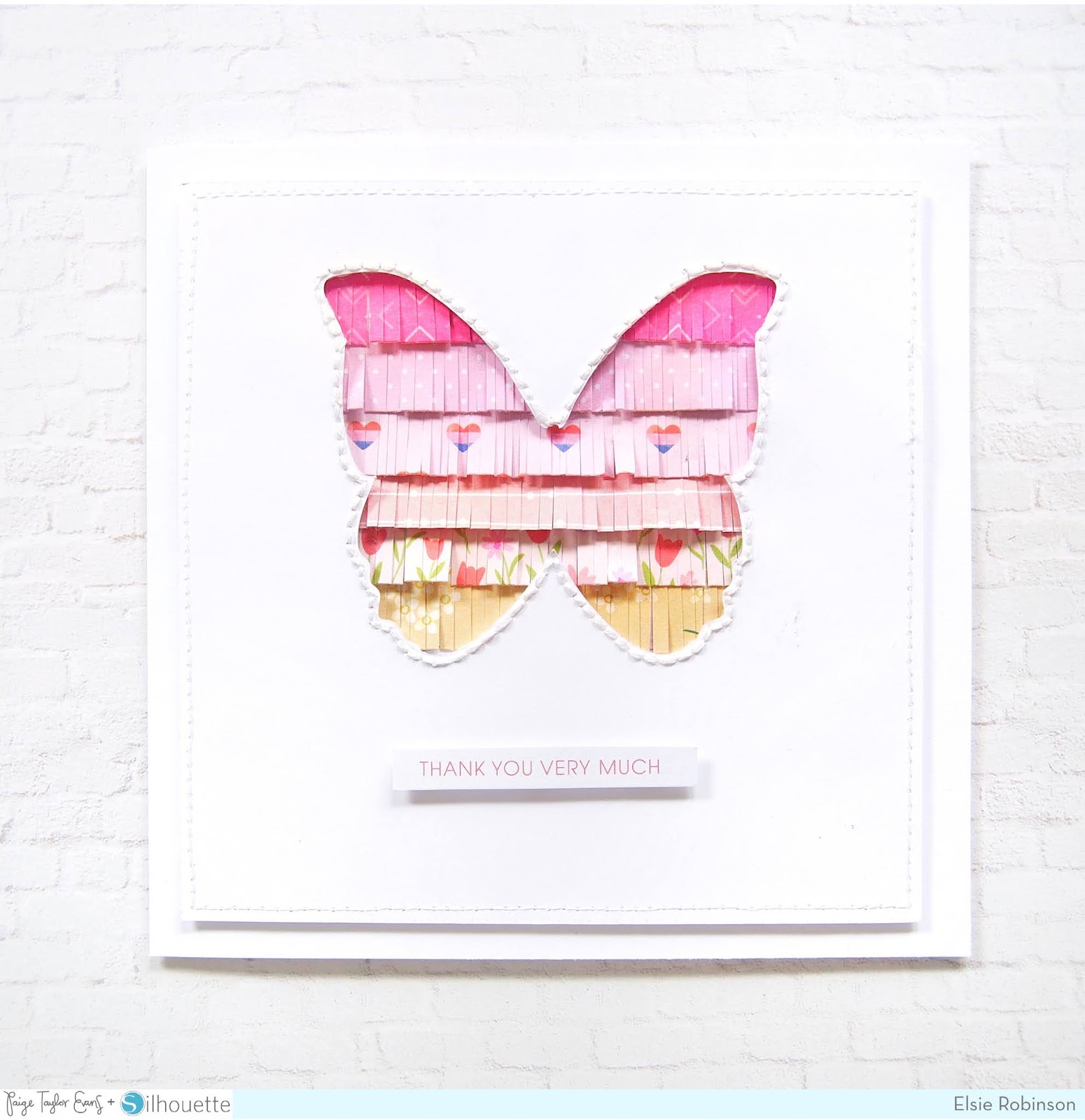 Fringed Cut File Cards by Elsie Robinson Paige Taylor Evans