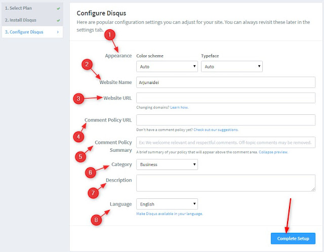 Cara setting Configure Disqus