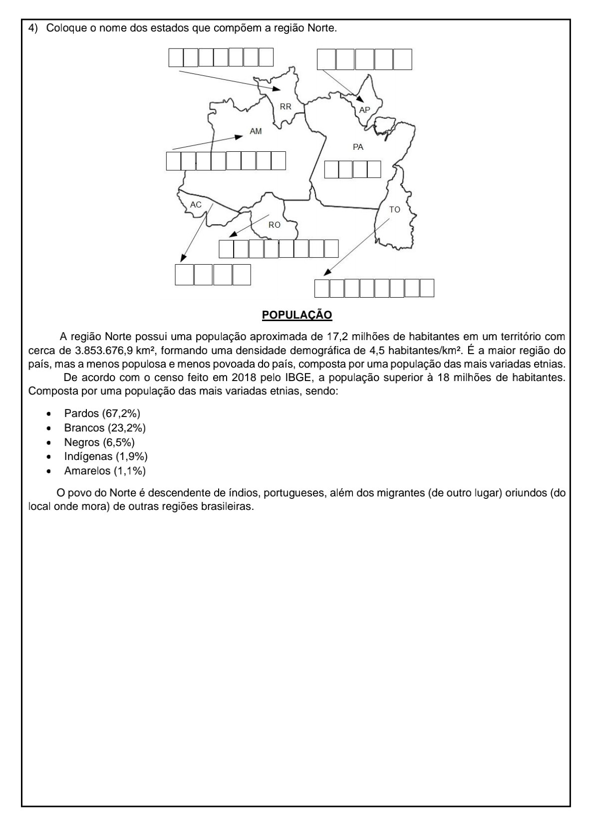 Atividades de Geografia Região Norte Atividades Fácil Atividades de Geografia Região Norte Atividades Fácil
