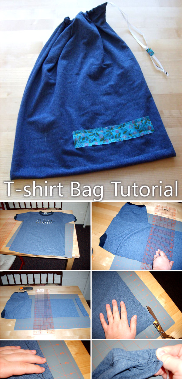 Drawstring T-shirt Bag Tutorial