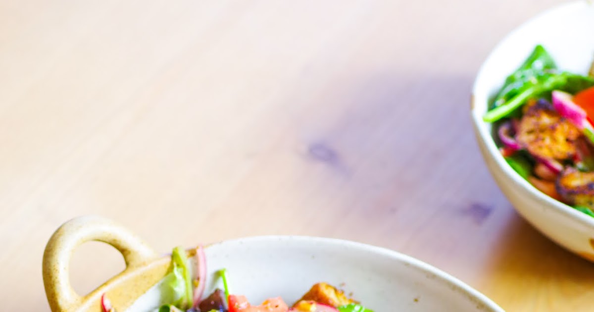 Sumac Salad with Smoky Croutons Euphoric Vegan