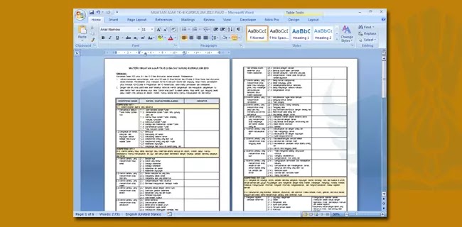 Materi Muatan Ajar Tk B Kurikulum 2013 Paud Arsip Guru