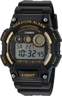 Casio Men's Super Illuminator Quartz Stainless Steel and Resin Watch