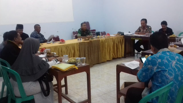 Jelang TMMD Reg 105 Kades Jimbung Dan Danramil Adakan Rakor Intern Perangkat Desa   