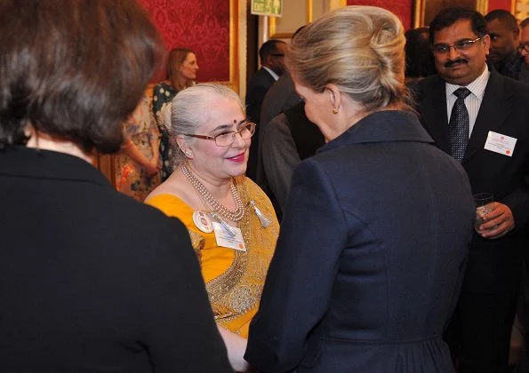 The Countess of Wessex wore a new floral printed dress by Peter Pilotto