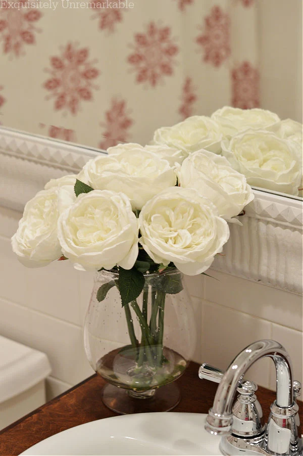 White Roses In The Bathroom