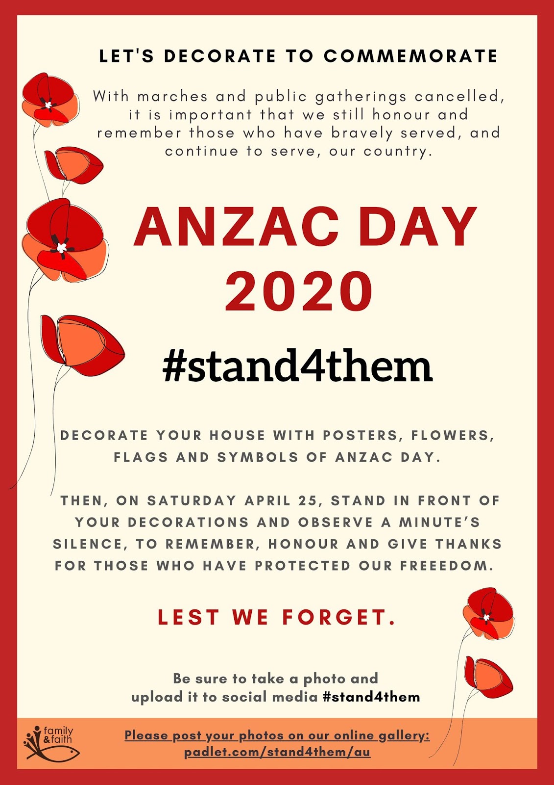 Decorate to Commemorate Anzac Day