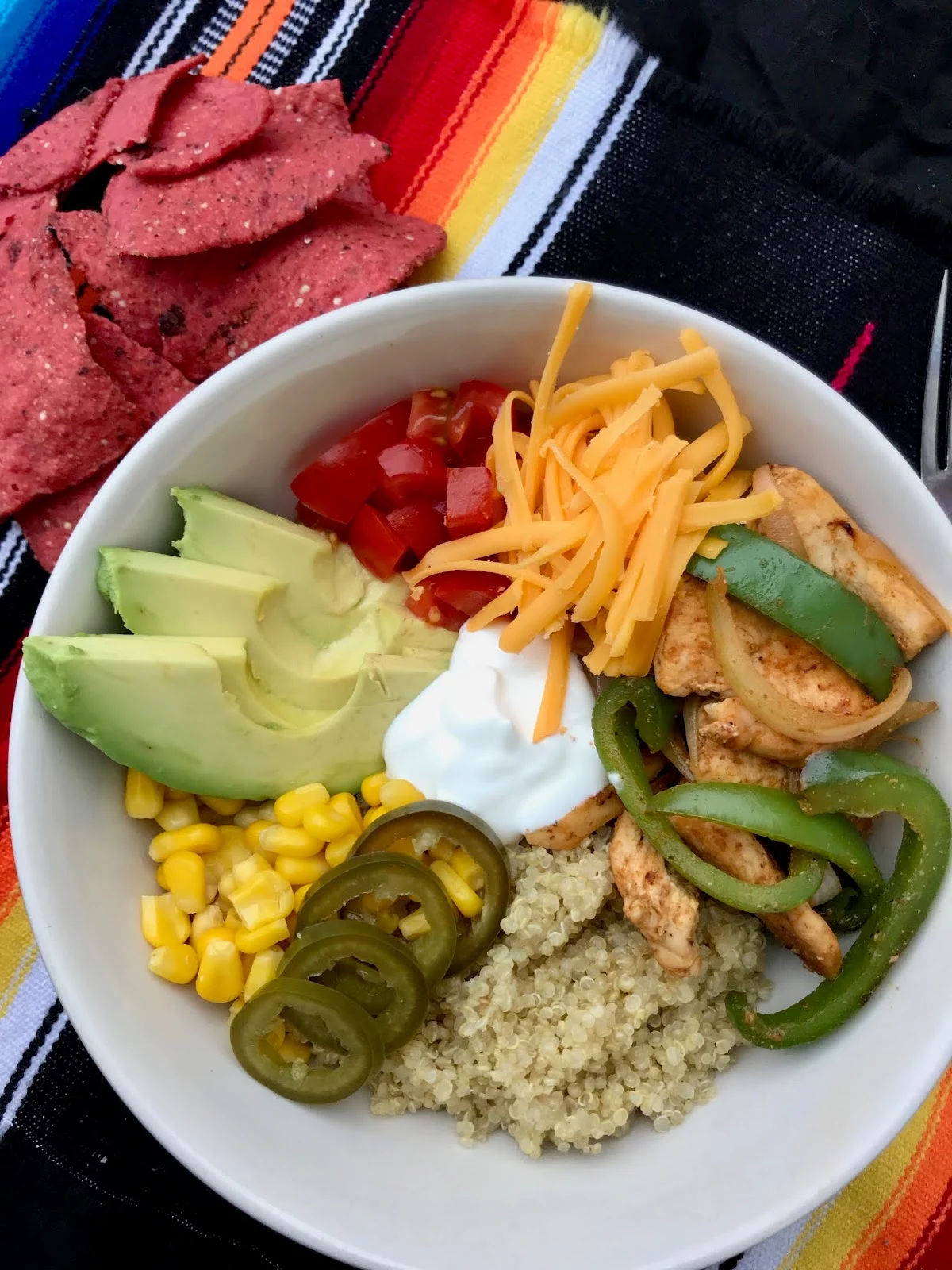 Savory Moments Chicken fajita quinoa bowls